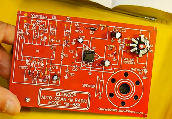 Board during assembly