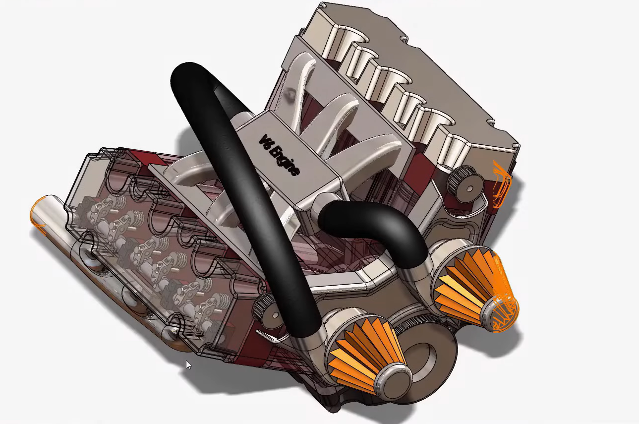 V6 Engine CAD