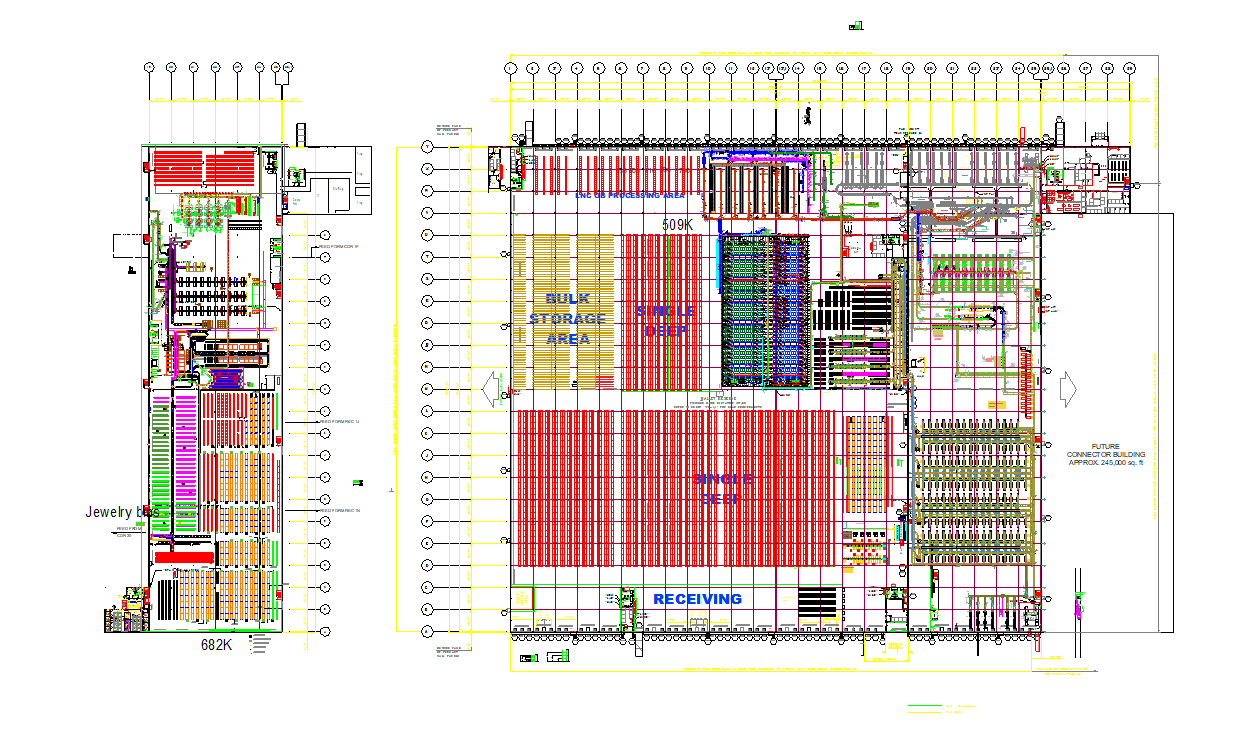 Production Floor Layout Drafting